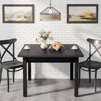 Country Rustic Square Dining Table with Solid Wood Legs - 39.4D x 39.4W x 30H