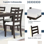 6-Piece Dining Room Table Set with 4 Chairs & a Bench