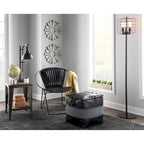 Carbon Loft Najah Industrial Pouf Ottoman in Leather and Canvas
