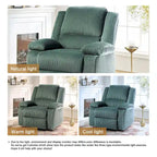 Vegan Leather Upholstered Push Back Manual Recliner Chair