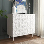 Clihome 2 Door Sideboard Glossy Locker Media Storage Accent Cabinet