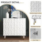 Clihome 2 Door Sideboard Glossy Locker Media Storage Accent Cabinet