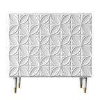 Clihome 2 Door Sideboard Glossy Locker Media Storage Accent Cabinet