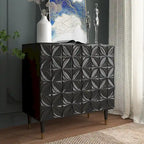 Clihome 2 Door Sideboard Glossy Locker Media Storage Accent Cabinet