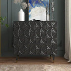 Clihome 2 Door Sideboard Glossy Locker Media Storage Accent Cabinet