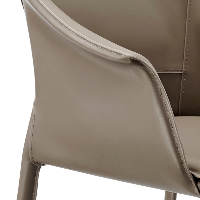 Callie Recycled Leather Dining Arm Chair