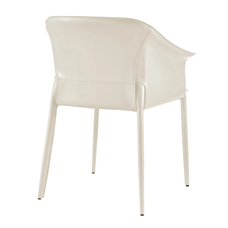 Callie Recycled Leather Dining Arm Chair