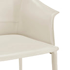 Callie Recycled Leather Dining Arm Chair