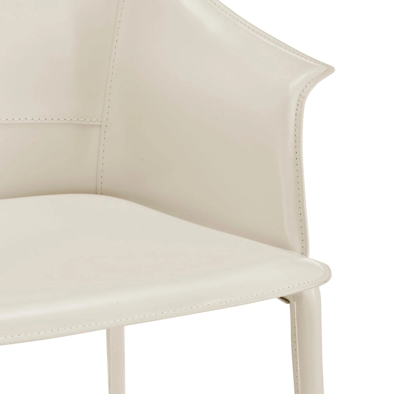 Callie Recycled Leather Dining Arm Chair