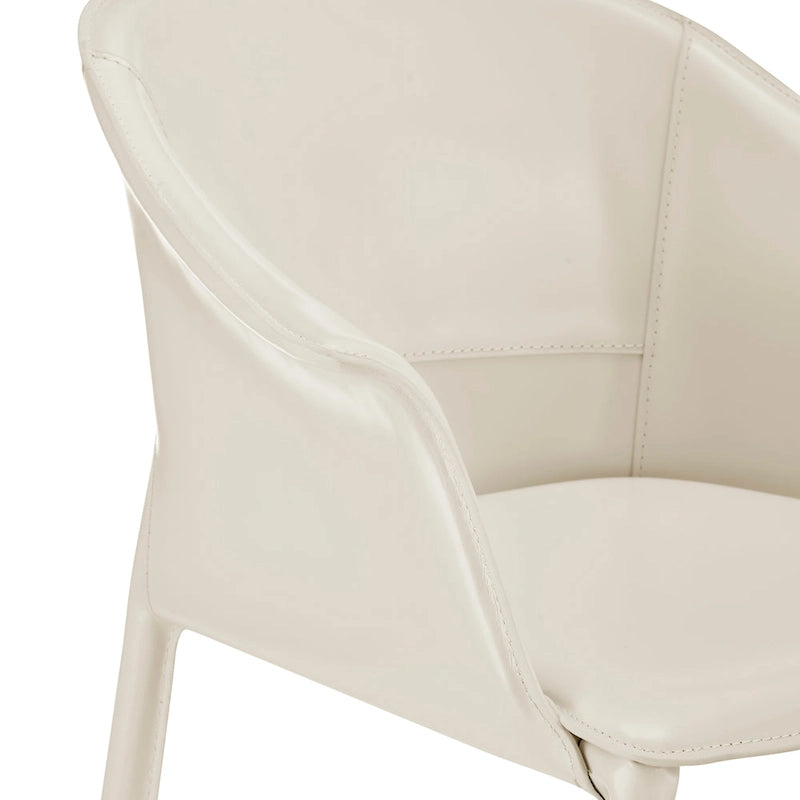 Callie Recycled Leather Dining Arm Chair
