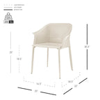 Callie Recycled Leather Dining Arm Chair
