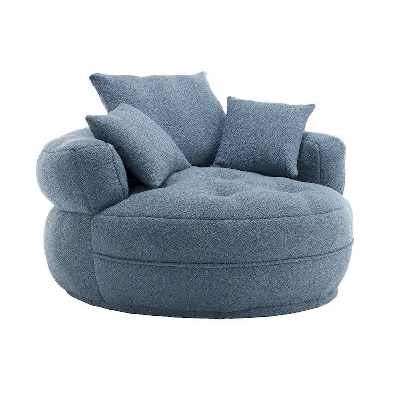 Indoor circular wide sofa and lazy sofa chair