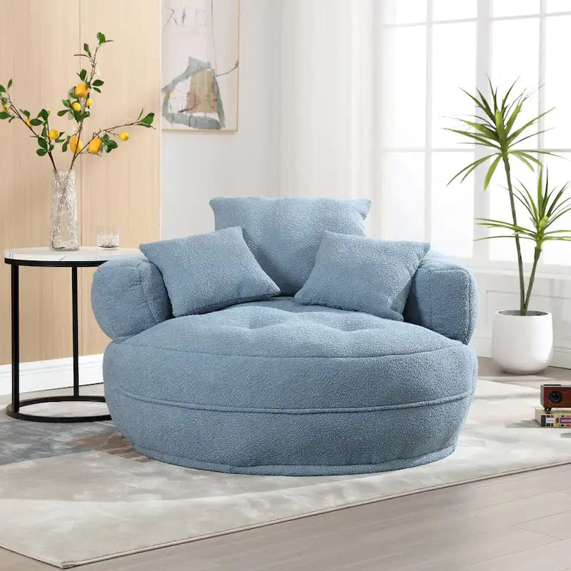 Indoor circular wide sofa and lazy sofa chair
