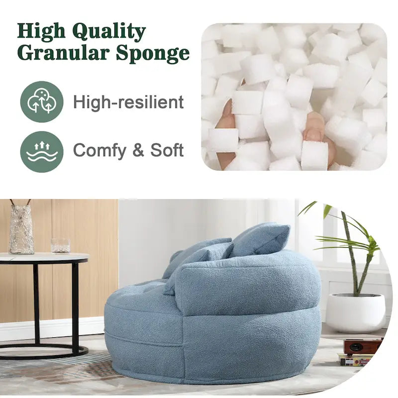 Indoor circular wide sofa and lazy sofa chair