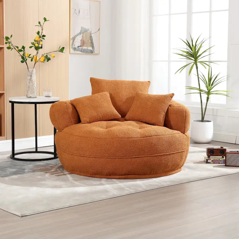 Indoor circular wide sofa and lazy sofa chair
