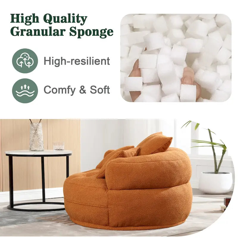 Indoor circular wide sofa and lazy sofa chair