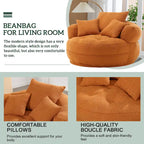 Indoor circular wide sofa and lazy sofa chair