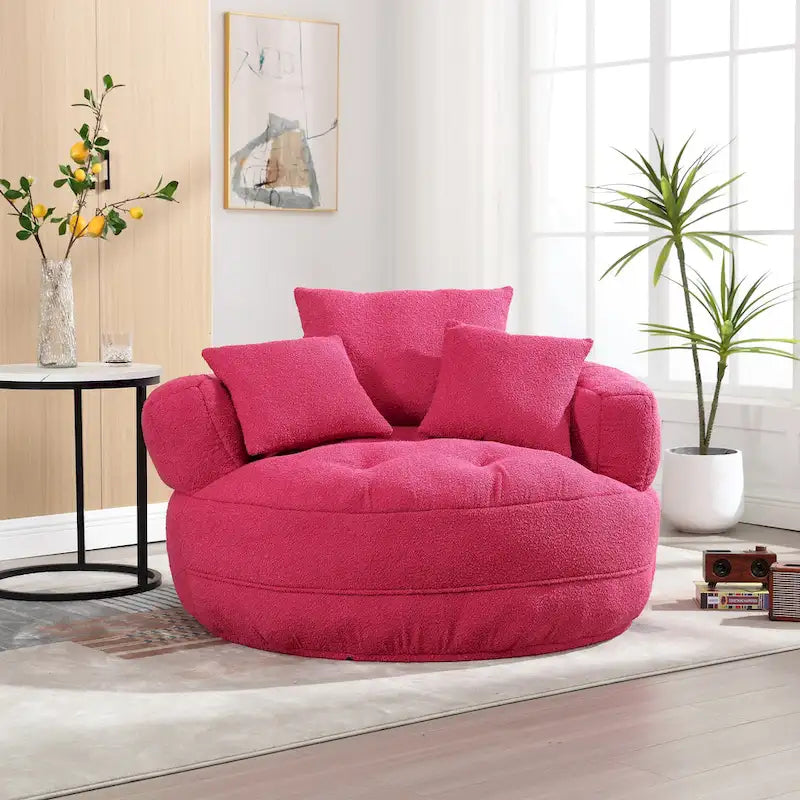 Indoor circular wide sofa and lazy sofa chair