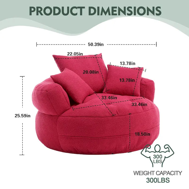 Indoor circular wide sofa and lazy sofa chair