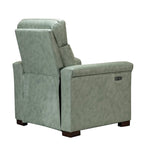 Alicia 34.65 Wide Contemporary Classic Genuine Leather Power Recliner With USB Port