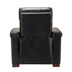 Alicia 34.65 Wide Contemporary Classic Genuine Leather Power Recliner With USB Port
