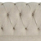Morden Fort Tufted Upholstered Chesterfield set Loveseat, Sofa 2 PCS for Living Room, Fabric, Linen