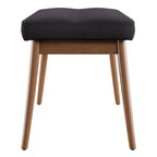 Sasha Oak Angled Leg Linen Dining Bench iNSPIRE Q Modern