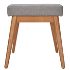 Sasha Oak Angled Leg Linen Dining Bench iNSPIRE Q Modern
