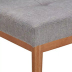 Sasha Oak Angled Leg Linen Dining Bench iNSPIRE Q Modern