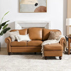 Irene Contemporary Genuine Leather Water Resistant Ottoman by HULALA HOME