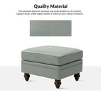 Irene Contemporary Genuine Leather Water Resistant Ottoman by HULALA HOME