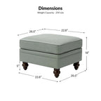 Irene Contemporary Genuine Leather Water Resistant Ottoman by HULALA HOME