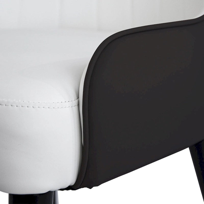 Set of 2 Modern Upholstered PU Leather Dining Chair