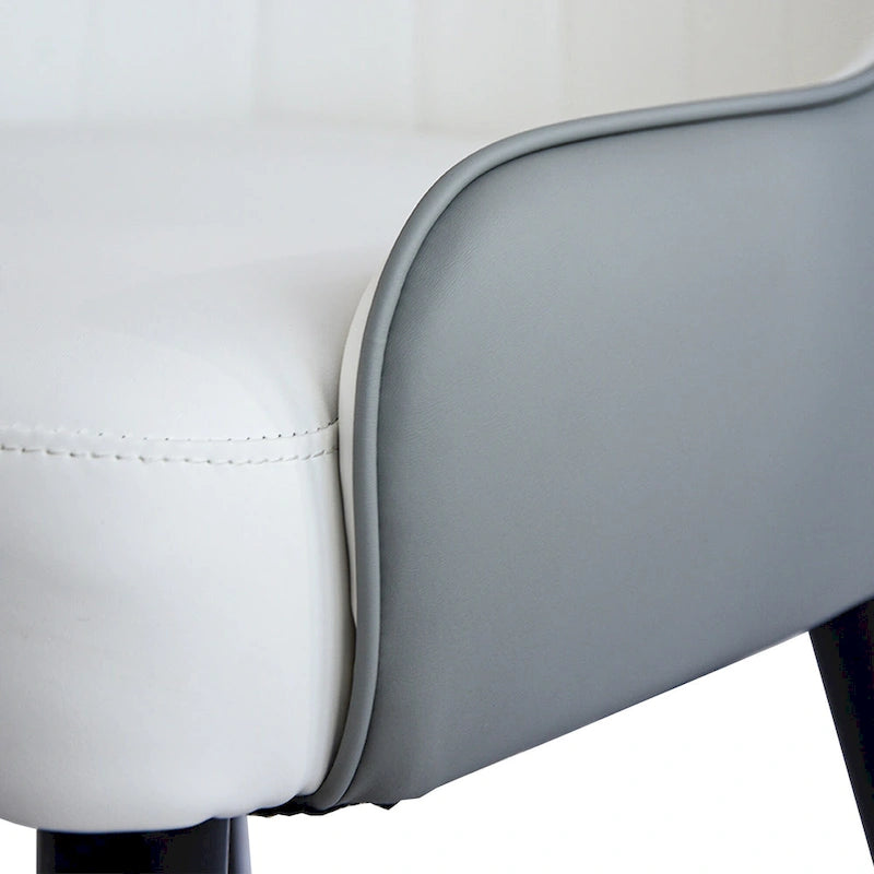 Set of 2 Modern Upholstered PU Leather Dining Chair