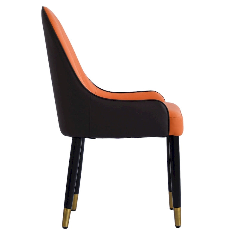 Set of 2 Modern Upholstered PU Leather Dining Chair