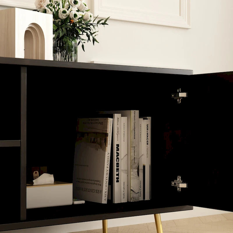 Entertainment Centers TV Stand With 2 Doors