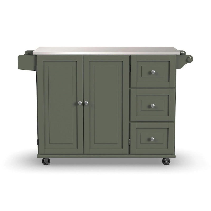 Dolly Madison Kitchen Cart with Stainless Steel Top by Homestyles