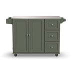 Dolly Madison Kitchen Cart with Stainless Steel Top by Homestyles