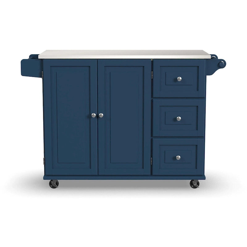 Dolly Madison Kitchen Cart with Stainless Steel Top by Homestyles