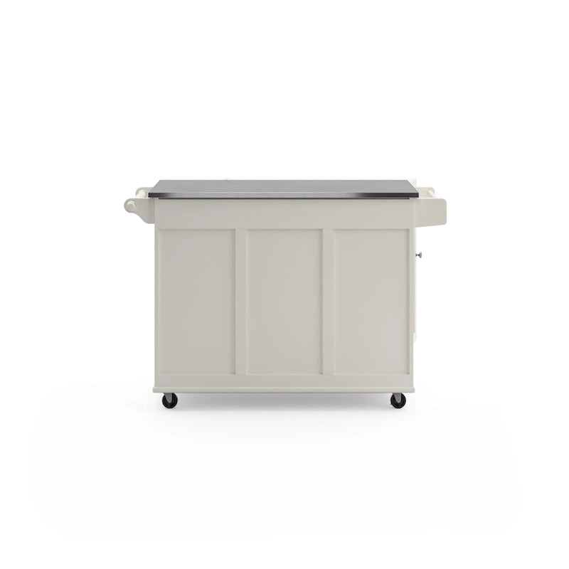Dolly Madison Kitchen Cart with Stainless Steel Top by Homestyles