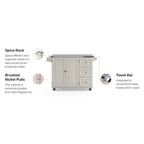 Dolly Madison Kitchen Cart with Stainless Steel Top by Homestyles