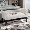 HOMCOM End of Bed Bench with Button Tufted Design, Upholstered Bench