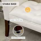HOMCOM End of Bed Bench with Button Tufted Design, Upholstered Bench