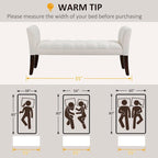 HOMCOM End of Bed Bench with Button Tufted Design, Upholstered Bench