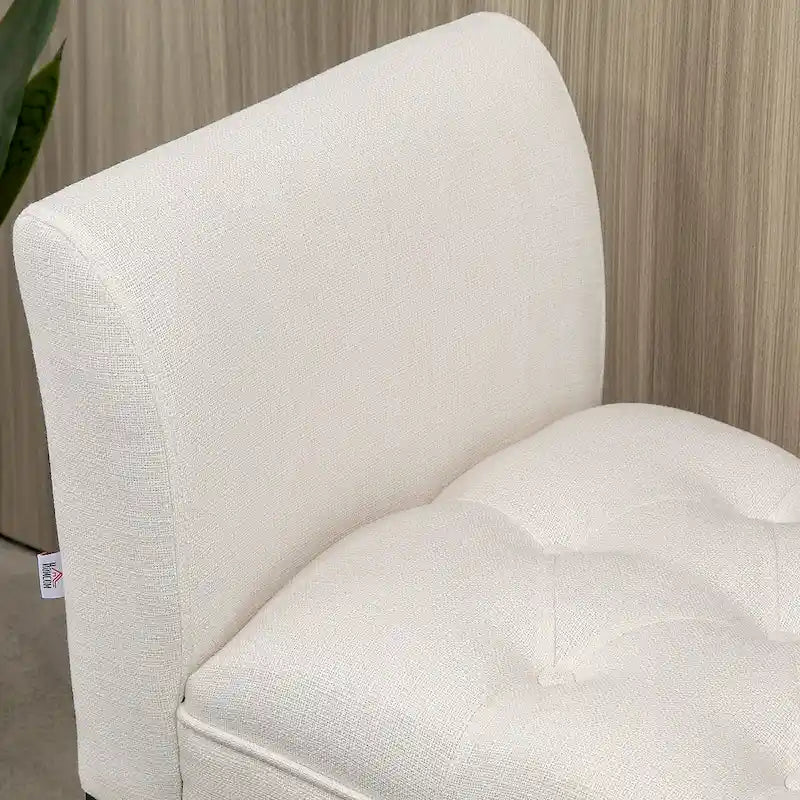 HOMCOM End of Bed Bench with Button Tufted Design, Upholstered Bench