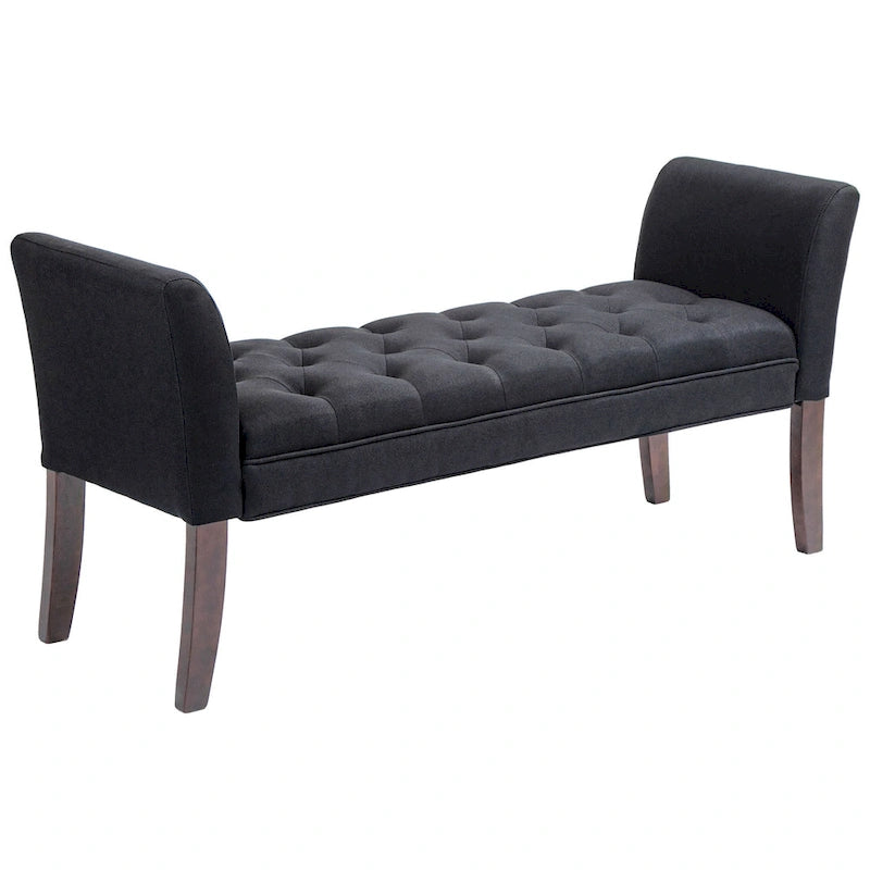 HOMCOM End of Bed Bench with Button Tufted Design, Upholstered Bench