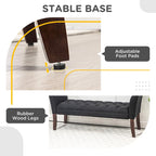 HOMCOM End of Bed Bench with Button Tufted Design, Upholstered Bench
