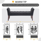 HOMCOM End of Bed Bench with Button Tufted Design, Upholstered Bench
