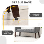 HOMCOM End of Bed Bench with Button Tufted Design, Upholstered Bench