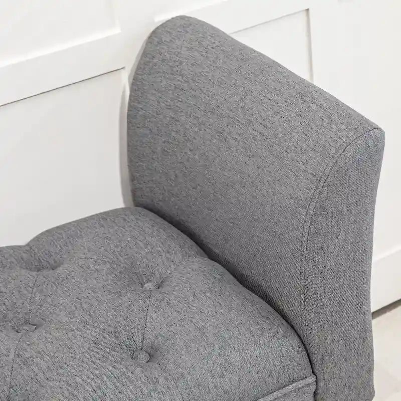 HOMCOM End of Bed Bench with Button Tufted Design, Upholstered Bench
